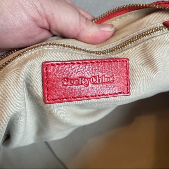 See by Chloe Kay Red Leather Satchel w/Charms - Picture 12 of 15